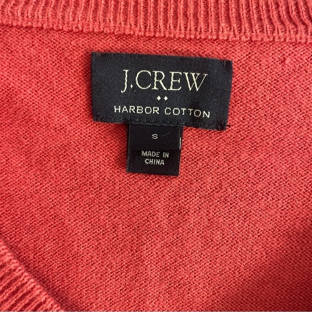J.Crew men’s Pink /coral V-Neck Sweater size small cotton/nylon/labor de merinos